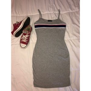 Blue, Red & White Stripped Dress